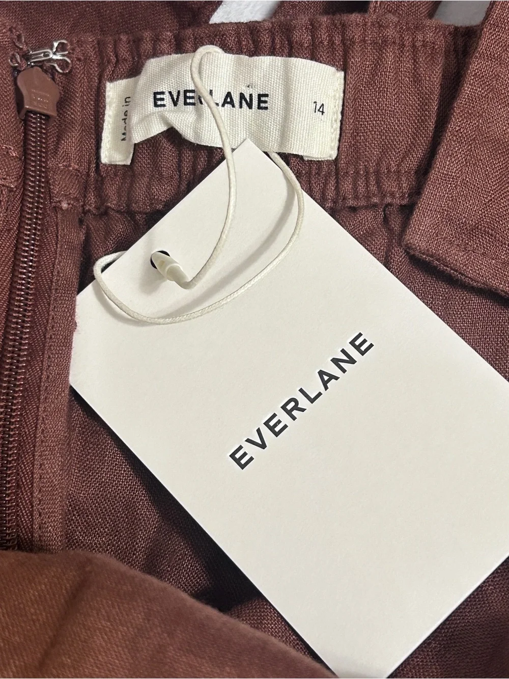 Everlane The Utility Coverall 100% Linen Sleeveless Jumpsuit Size 14 (XL) NEW!